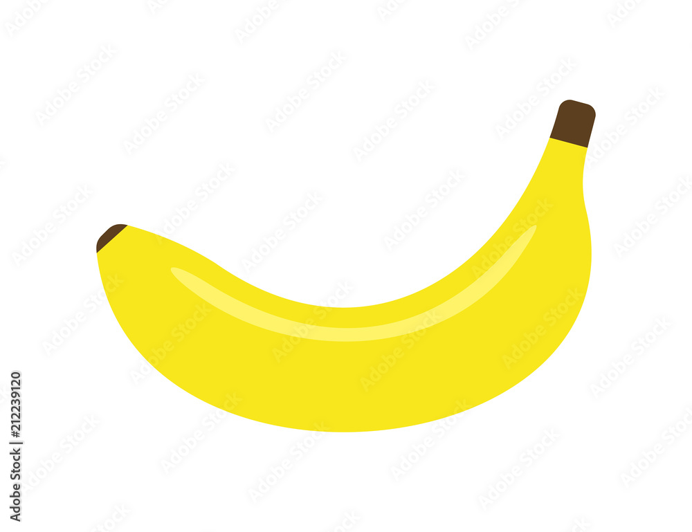 Banana. flat style. isolated on white background
