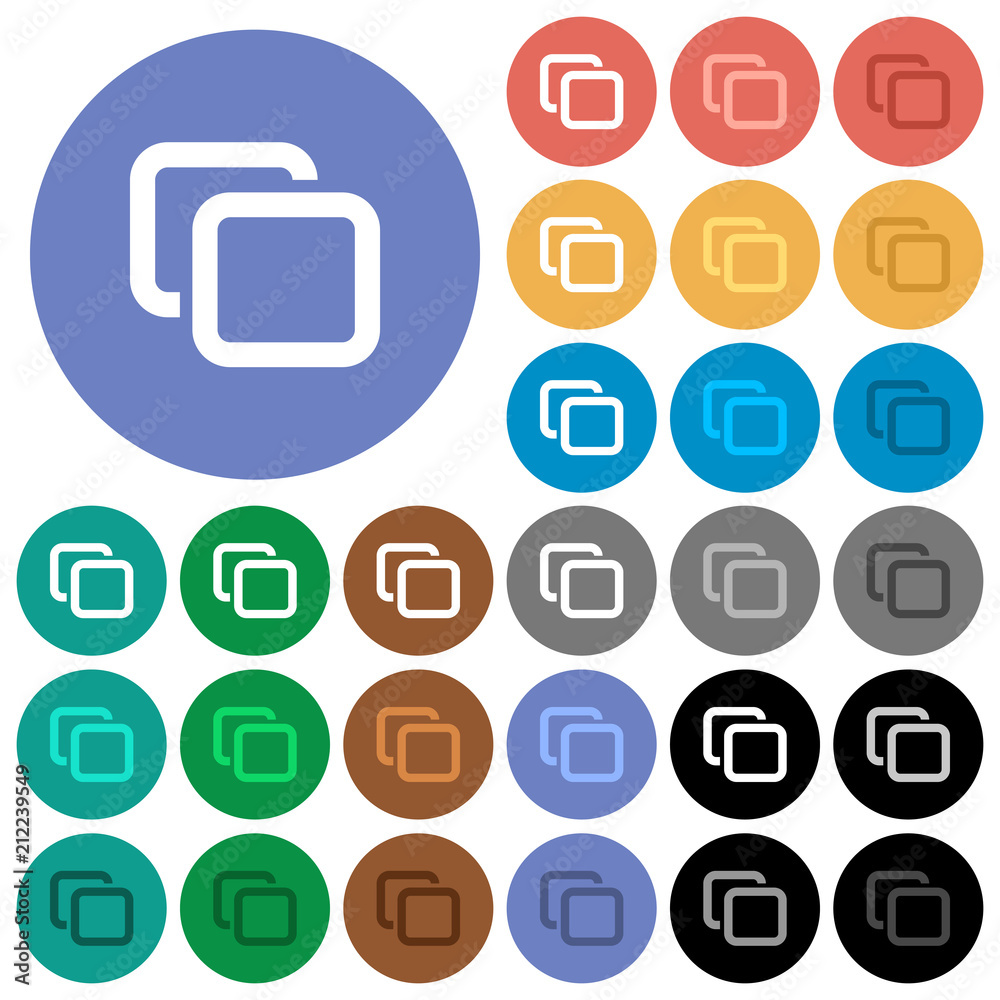 Tabs round flat multi colored icons Tabs round flat multi colored icons