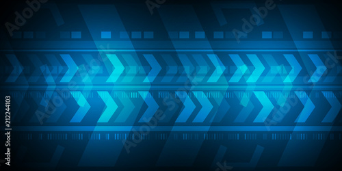 Abstract blue speed digital technology background