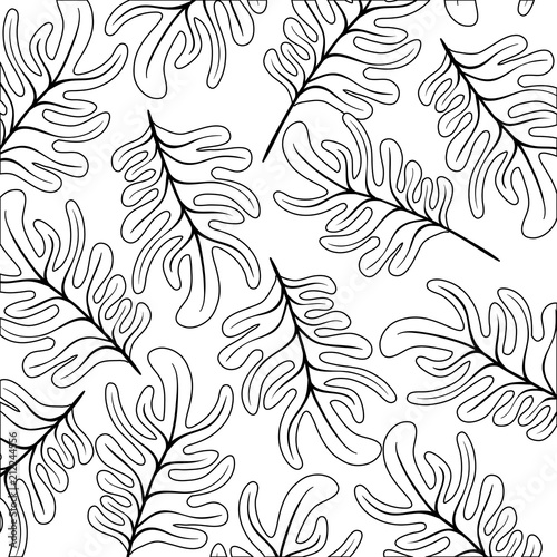 branch with leafs ecology pattern vector illustration design