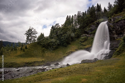 Landscape of Norway  Steinsdalsfossen .