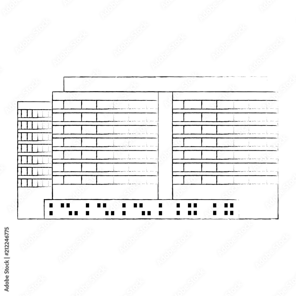 big building facade icon vector illustration design big building facade icon vector illustration design