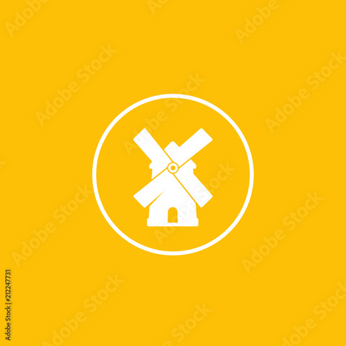 Mill icon in circle