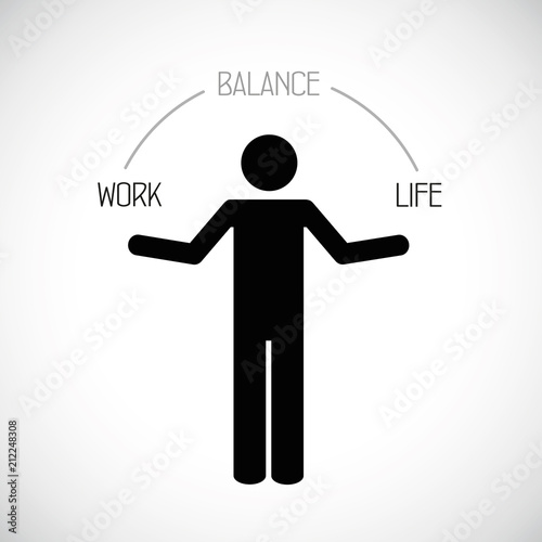 work life balance piktogramm mann