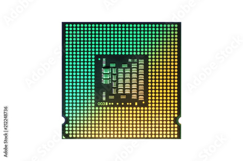 CPU Processor Chip isolated on white background