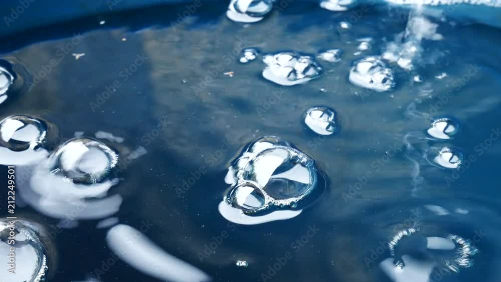 Detail of the Water Surface with Bubbles Detail of the Water Surface with Bubbles