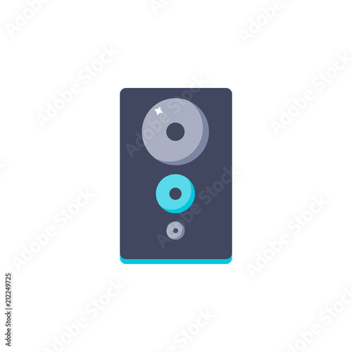Vector Illustratio. Loudspeaker icon. Isolated music subwoofer in flat style