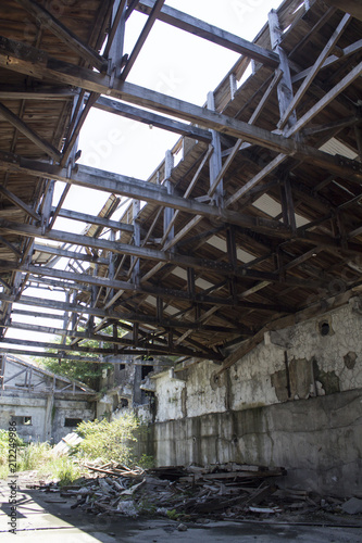 Ruins of buildings, abandoned Factory