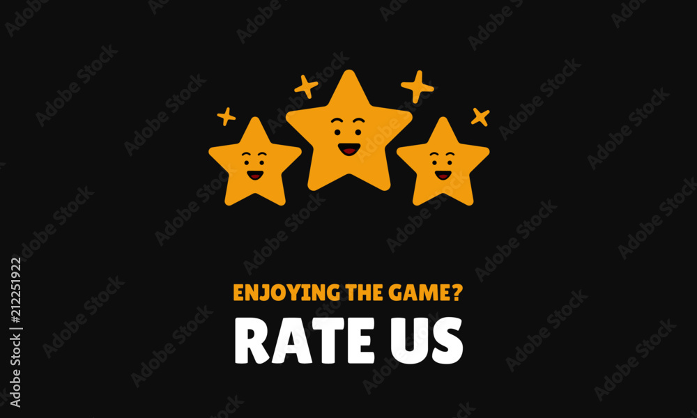 Show your love rating concept. Cute rating star concept. Vector illustration. flat design.