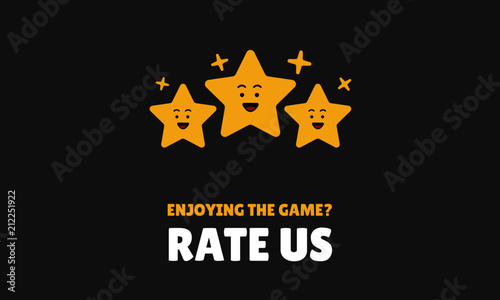 Show your love rating concept. Cute rating star concept. Vector illustration. flat design.