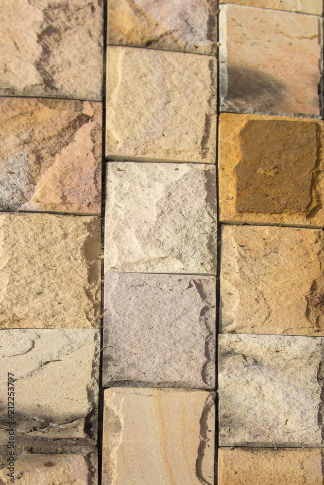 Obraz premium pattern brown stone tile