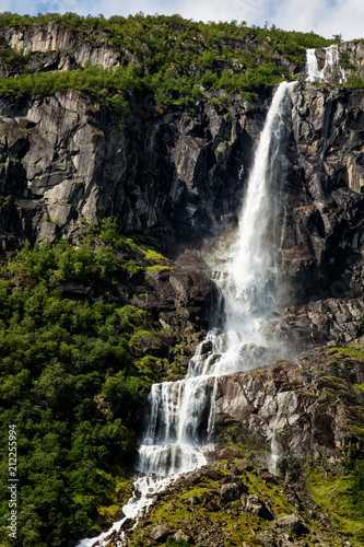 Fototapeta Naklejka Na Ścianę i Meble -  Small waterfall in Norway.