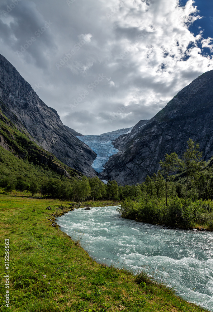 Landscape of Norway, Briksdalsbreen Landscape of Norway, Briksdalsbreen