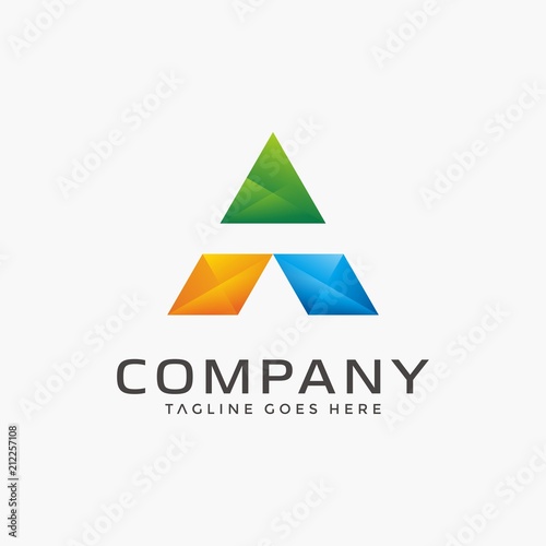 Free Download Modern, 3D Triangle logo - GFXLoad