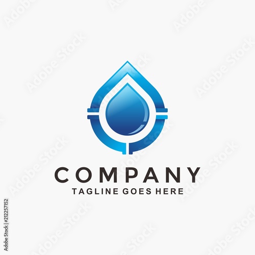 Plumbing, water logo