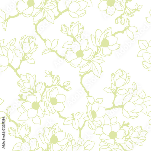 Apple or sakura flowers Seamless texture