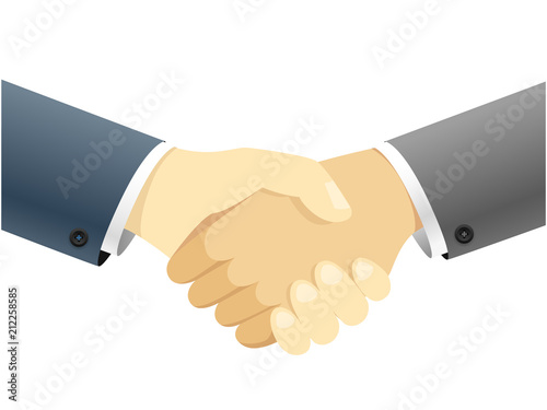 Handshake vector concept. Illustration isolated on white background