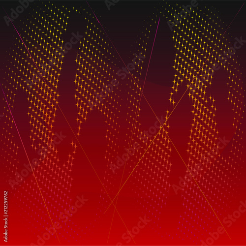 Minimalistic design for template. Abstract geometric background and colorful gradients halftone. Can be used for the design of posters, paintings, textiles, web design, magazine.