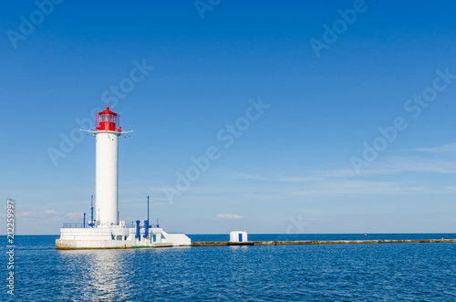 Seascape with lighthouse in the Odesa port © zyoma_1986