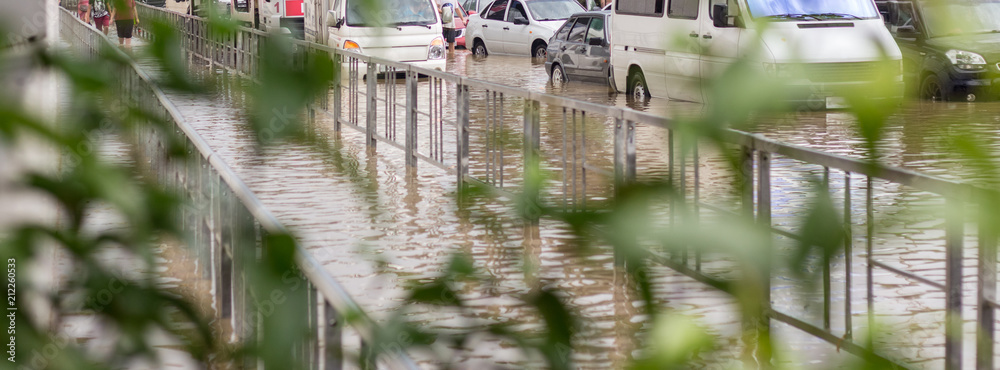 Flooding in Sochi. Adler district. 06.07.2018
