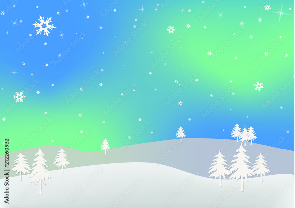 Winter Abstract Landscape Background