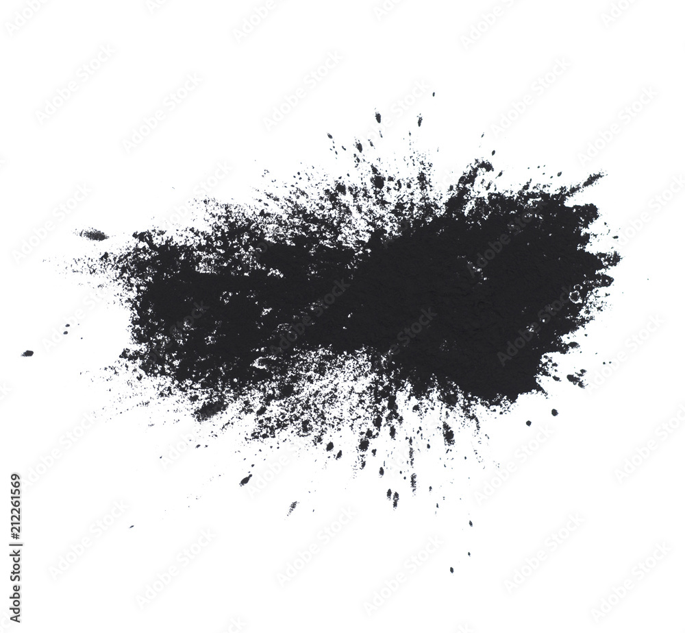Black powder isolated. Black powder isolated.