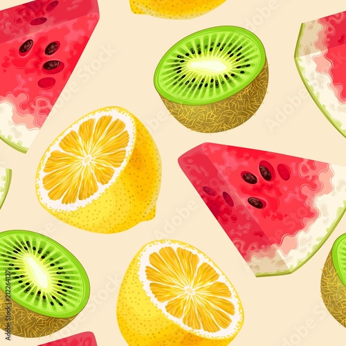 Seamless fruit pattern