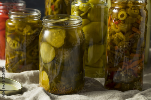 Homemade Pickled Vegetables in Jars