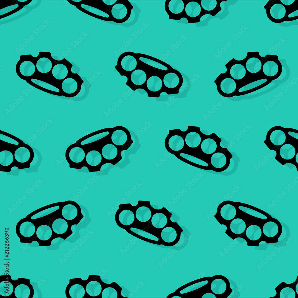 Brass knuckles pattern seamless. Weapon bully vector background Brass knuckles pattern seamless. Weapon bully vector background