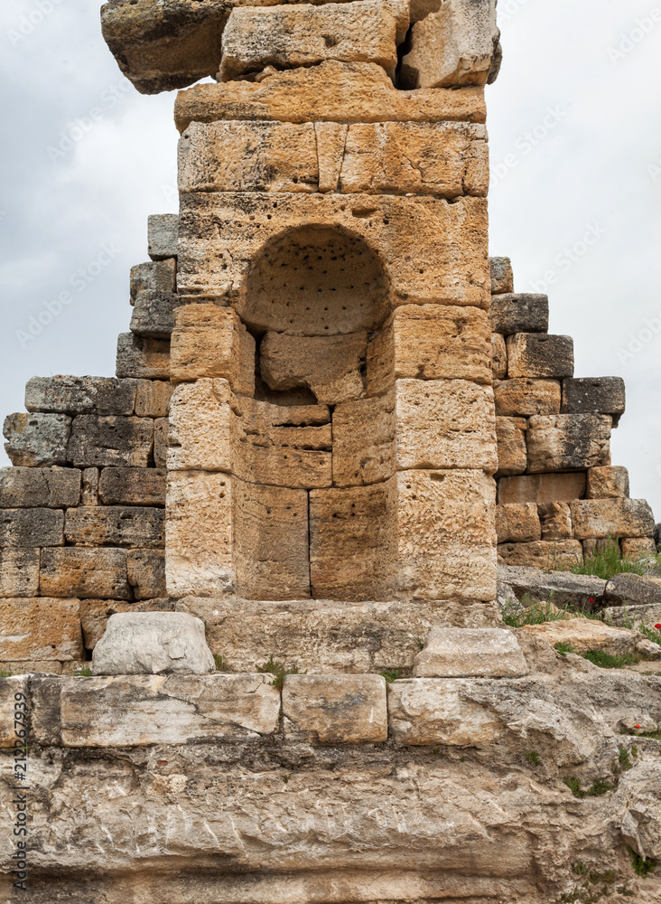 Ruins of ancient city, Hierapolis near Pamukkale, Turkey Ruins of ancient city, Hierapolis near Pamukkale, Turkey
