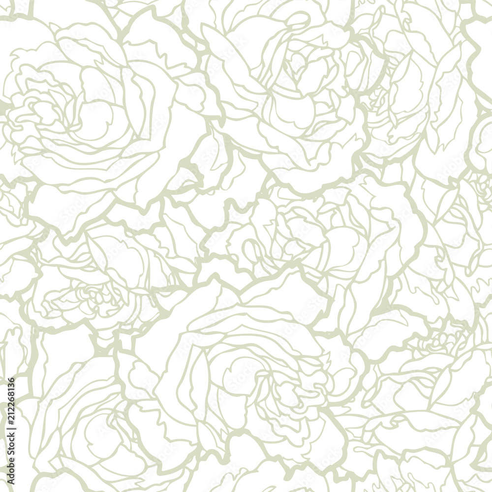 Obraz premium Seamless pattern with roses flowers