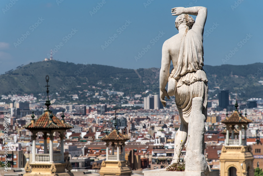 Statue of Barcelona in Montjuic