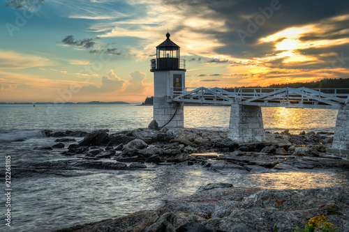 Marshall Point Lighthouse at Sunset © hkuchera