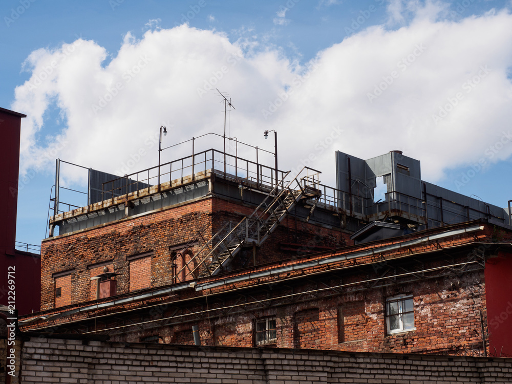 industrial building on the sky background industrial building on the sky background