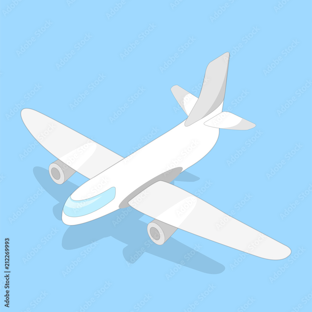 Airplane isometric vector image Airplane isometric vector image