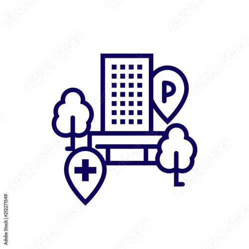 advanced infrastructure vector icon