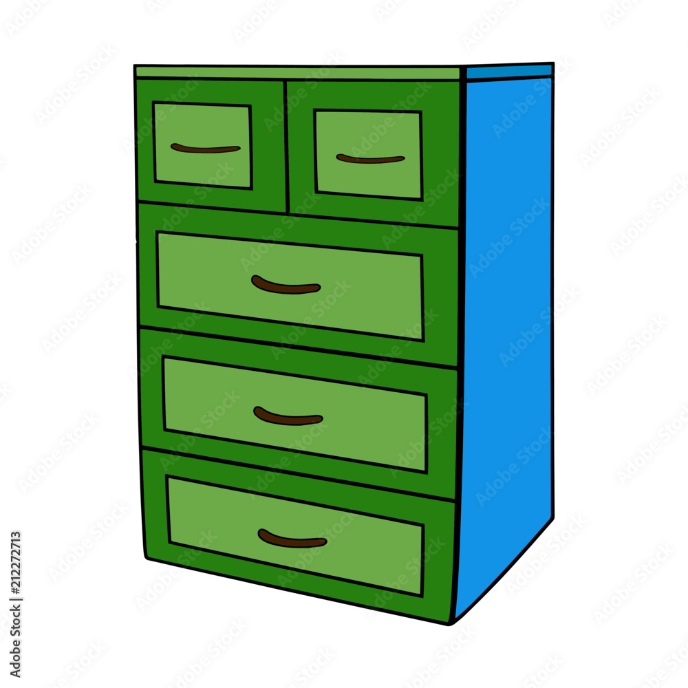Closet cartoon illustration isolated on white background for children color book