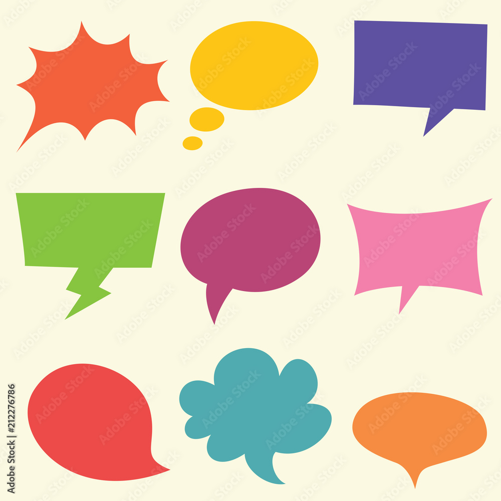 Vector Illustration Of Speech Bubbles Vector Illustration Of Speech Bubbles