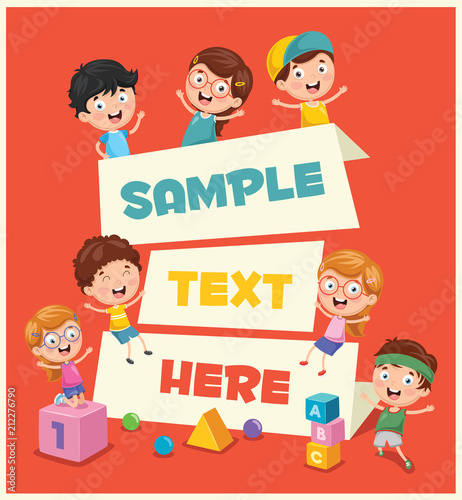 Vector Illustration Of Children's Banner