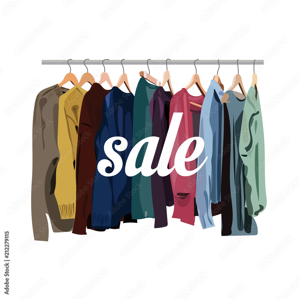 Fashion retail shop sale discount sign.for website leaflets flat design