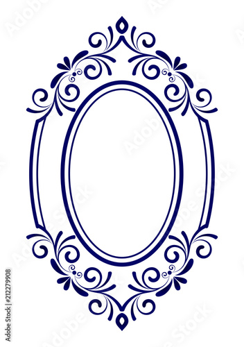 blue ornamental frame