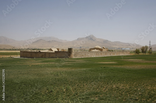 View of an ancient caravanserai located in Bisotun, Iran