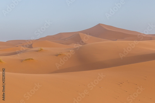 Sand dunes in the Sahara Desert in Morocco