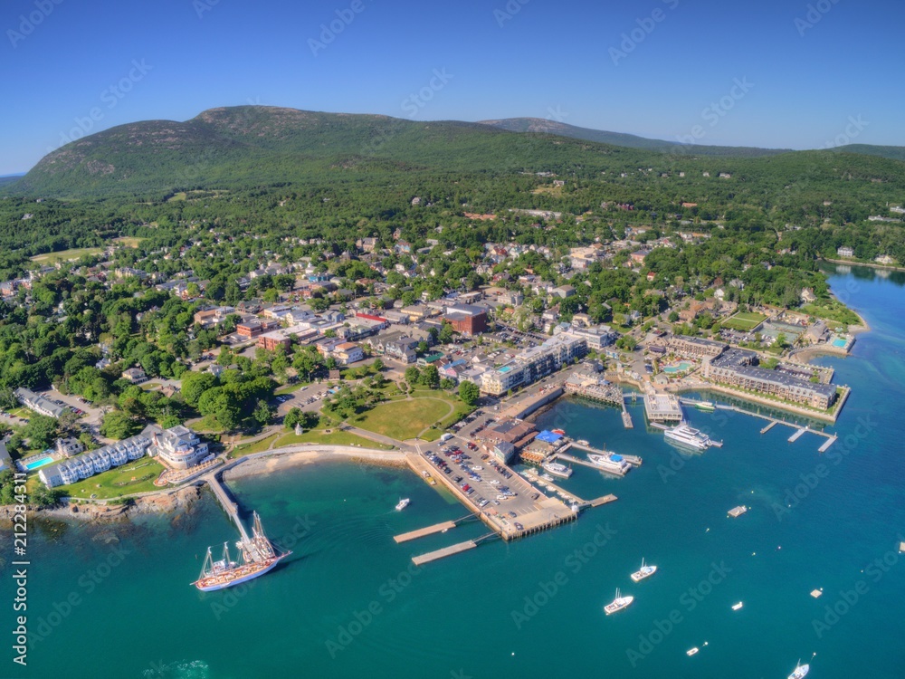 Bar Harbor is a Tourist Town on the Maine Coast by Acadia National Park