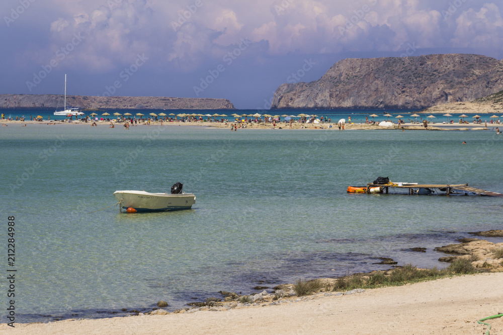Obraz premium Balos beach at west Crete is an amazing place for relax and enjoy the sea, maybe Crete Island has the best beaches in Greece
