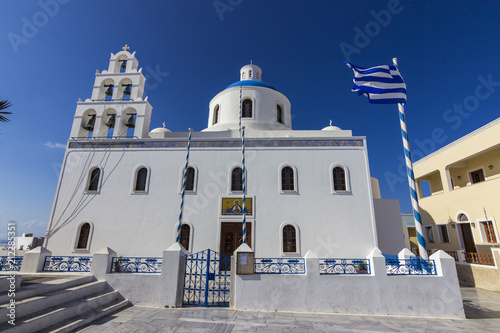 The famous Panagia of Platsani church, Oia, Santorini, Greece