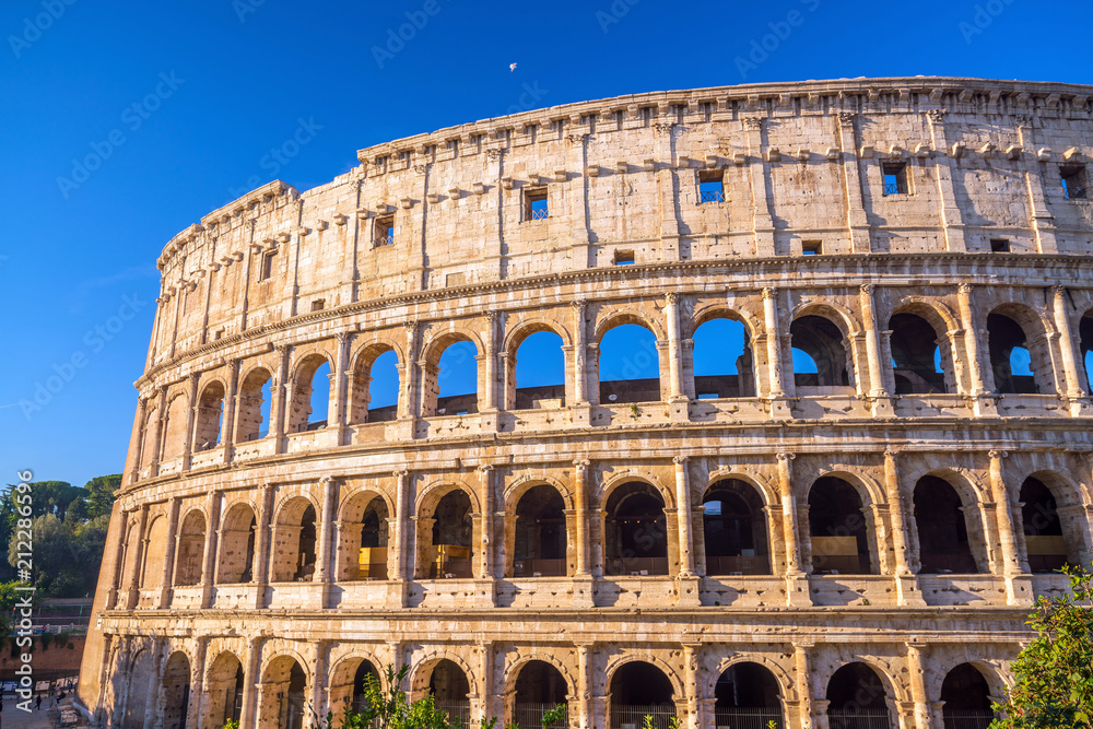 View of Colosseum in Rome, Italy