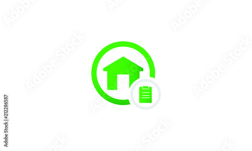 home and task vector icon concept