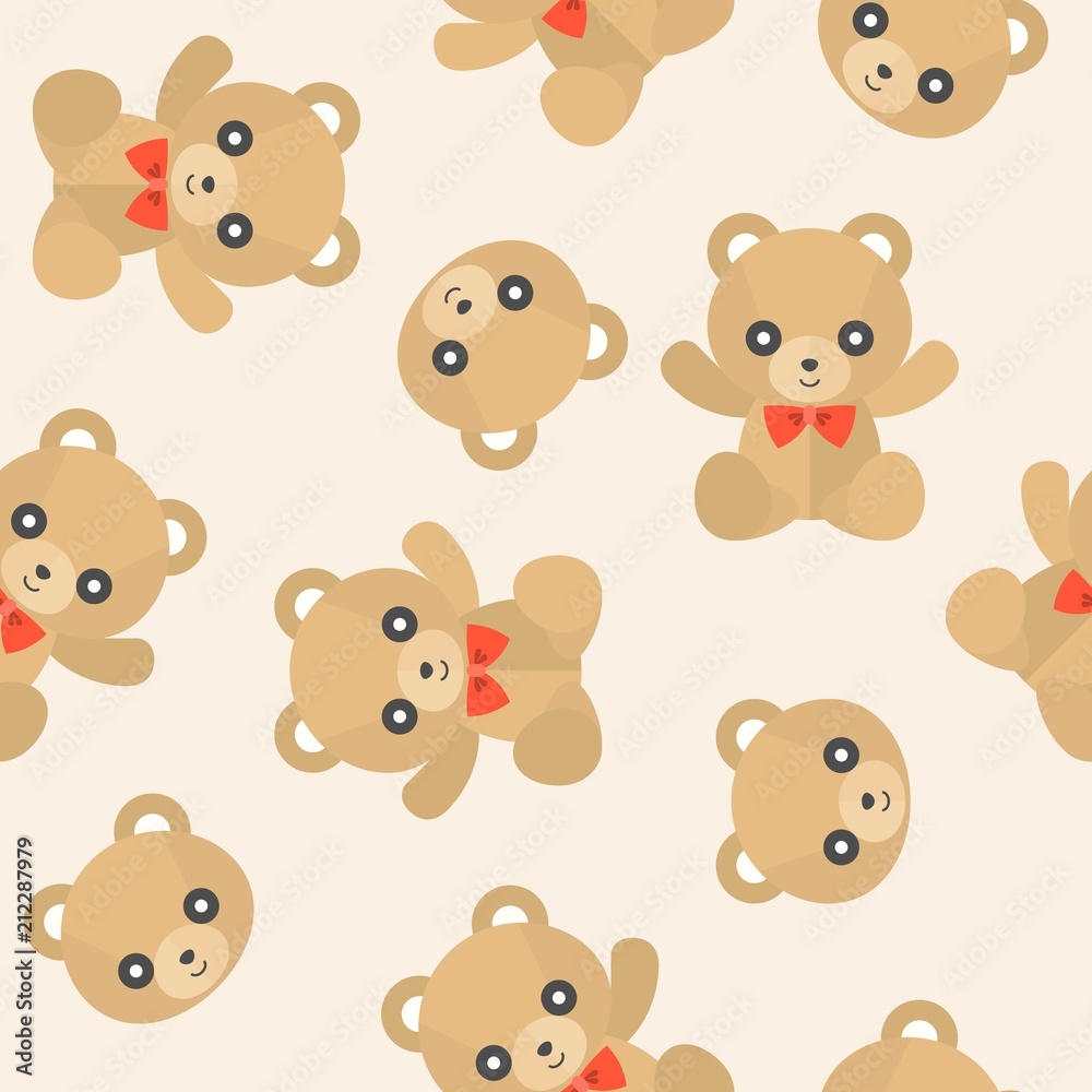 Seamless pattern cute teddy bear for use as wallpaper or Christmas wrapping paper gift Seamless pattern cute teddy bear for use as wallpaper or Christmas wrapping paper gift