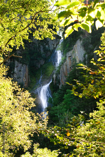 sounkyo ginga waterfall , tourist attraction in hokkaido japan photo